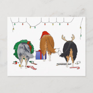Postal Festiva Nada, pero Navidades de Collie