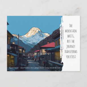 Postal Festiva Namche Bazaar Aventura Viaje Vista Everest