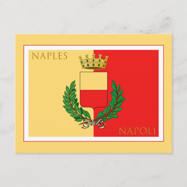 Postal Festiva Nápoles, Nápoles, Italia (Anverso)