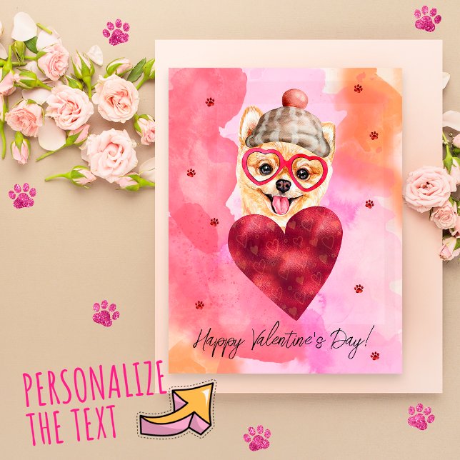 Postal Festiva Naranja rosa El día de San Valentín panomerano per (Subido por el creador)