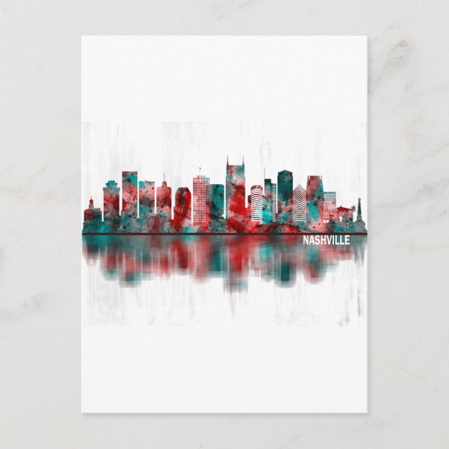 Postal Festiva Nashville Tennessee Skyline (Anverso)