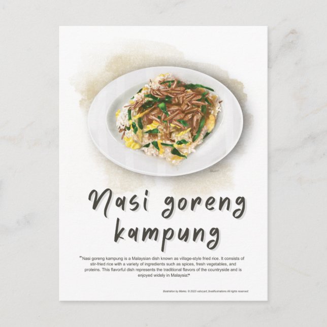 Postal Festiva Nasi Goreng Fried Rice Malaysia (Anverso)