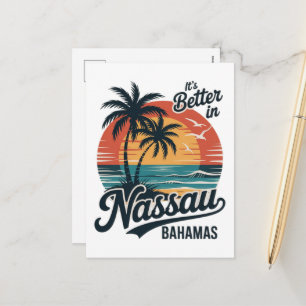 Postal Festiva Nassau Bahamas Playa Verano