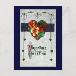 Postal Festiva Nasturtiums Vintage Valentine
