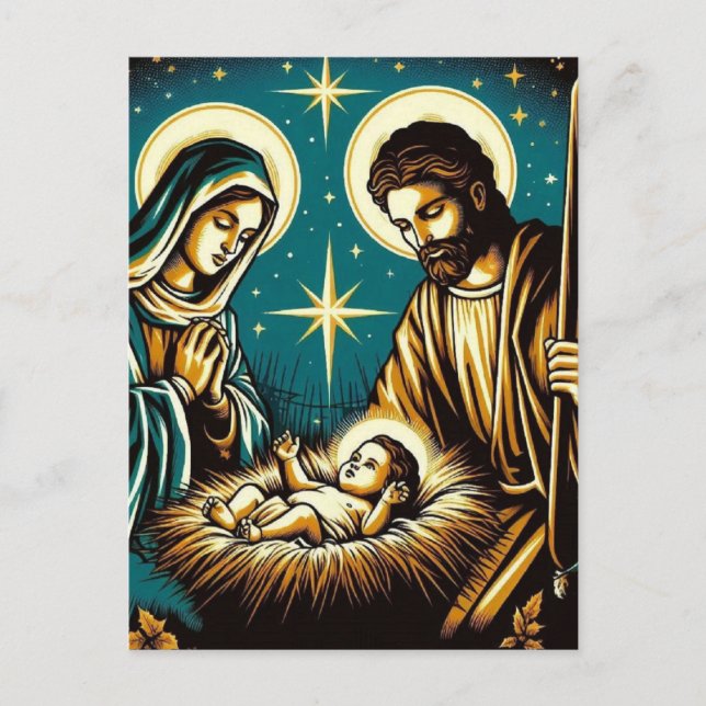 Postal Festiva Natividad (Anverso)