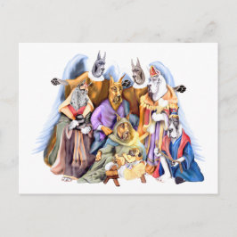 Postal Festiva Natividad de los grandes Navidades daneses