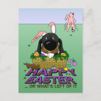 Postal Festiva Naughty Doxie Happy Easter