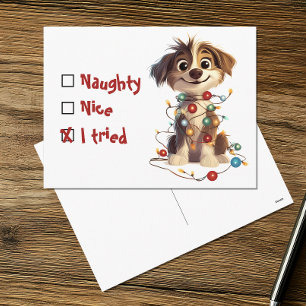 Postal Festiva Naughty Nice Probé Vacaciones