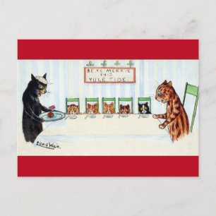 Postal Festiva Navidad, Louis Wain