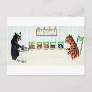 Postal Festiva Navidad, Louis Wain