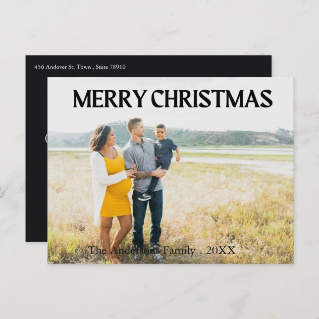 Postal Festiva Navidades 1 festividad familiar (Anverso / Reverso)