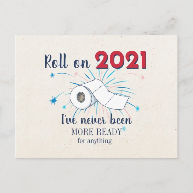 Postal Festiva Navidades 2020 Roll en los saludos de Año Nuevo 20 (Anverso)