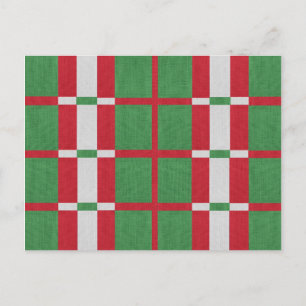 Postal Festiva Navidades a rayas