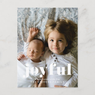 Postal Festiva Navidades alegres, foto de sangre completa