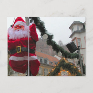 Postal Festiva Navidades alemanes, Heidelberg Santa