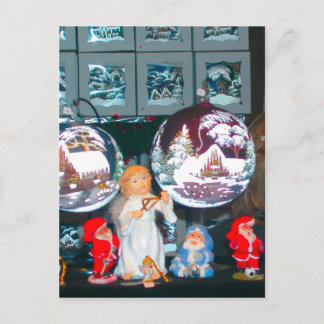 Postal Festiva Navidades alemanes, mercado de Navidades de Heidel