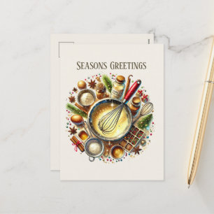Postal Festiva Navidades amantes del basurero