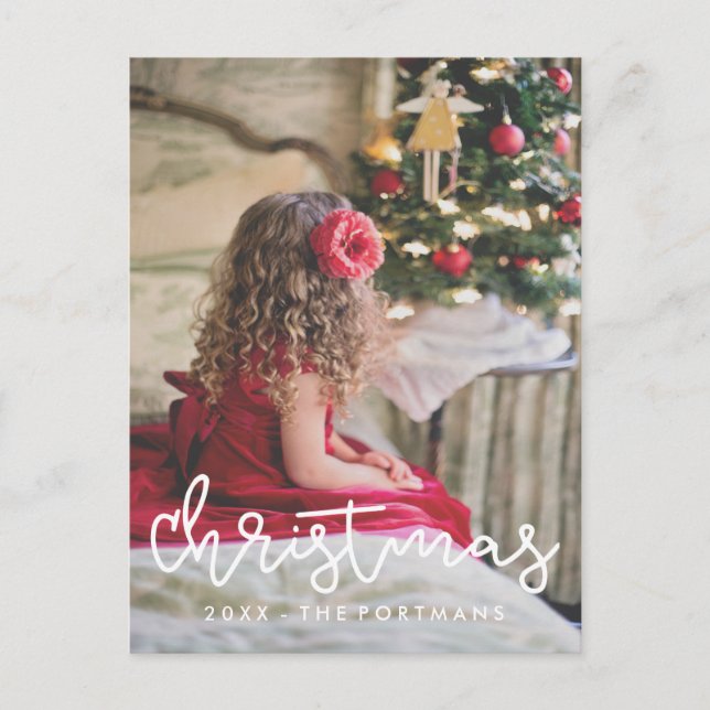 Postal Festiva Navidades añaden foto y nombre (Anverso)