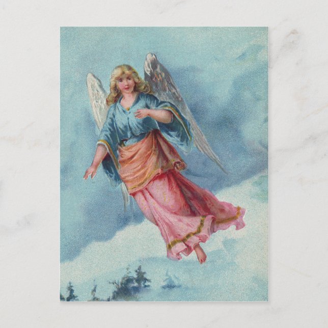 Postal Festiva Navidades Angel (Anverso)