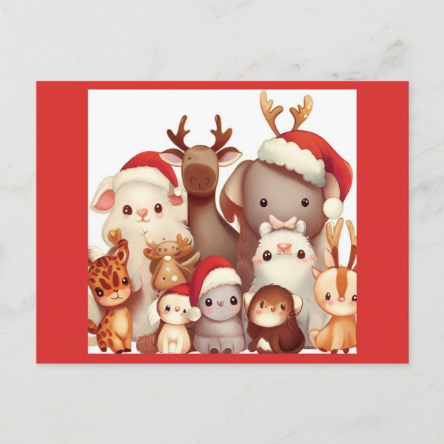 Postal Festiva Navidades Animales 3 (Anverso)