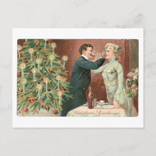 Postal Festiva Navidades anticuados (Anverso)