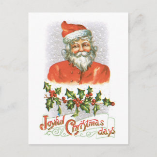 Postal Festiva Navidades anticuados, Santa
