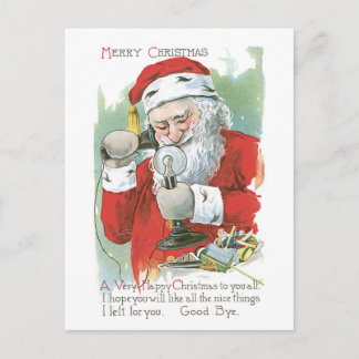 Postal Festiva Navidades anticuados, Santa