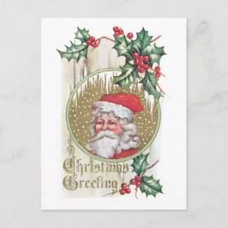 Postal Festiva Navidades anticuados, Santa