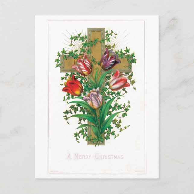 Postal Festiva Navidades anticuados, Tulip (Anverso)