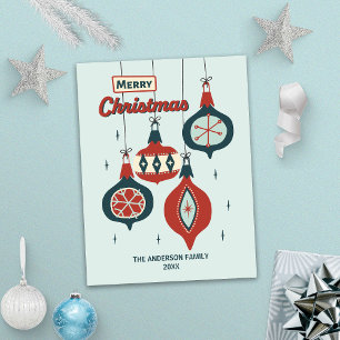 Postal Festiva Navidades atómicos de mediados del siglo XX