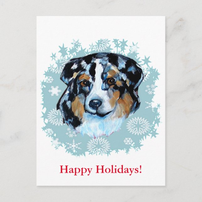 POSTAL FESTIVA NAVIDADES AUSTRALIAN SHEPHERD (Anverso)