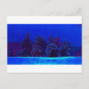 Postal Festiva Navidades azules