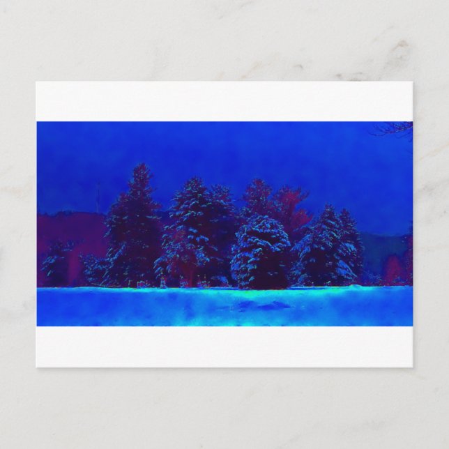 Postal Festiva Navidades azules (Anverso)