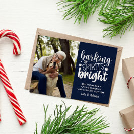 POSTAL FESTIVA NAVIDADES AZULES DE LA MASCOTA NAVY, ESPÍRITU DE B