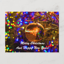 Postal Festiva Navidades Ball Iluminación Amarilla