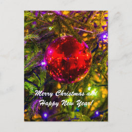 Postal Festiva Navidades Ball Red Spruce