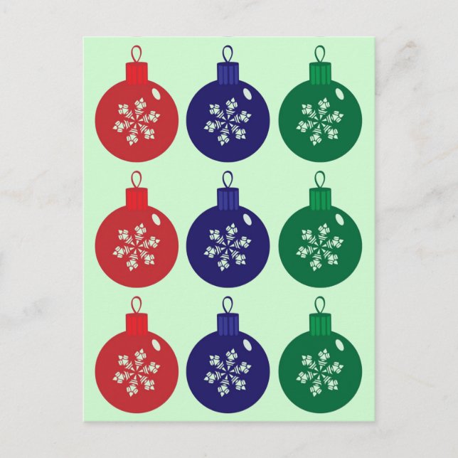 Postal Festiva Navidades Baubles (Anverso)