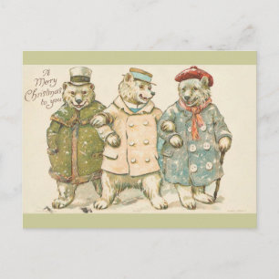 Postal Festiva Navidades Bears