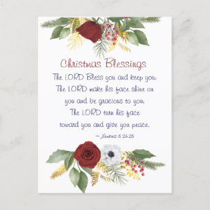 Postal Festiva Navidades Bendiciones Señor Dios te bendiga a tu B
