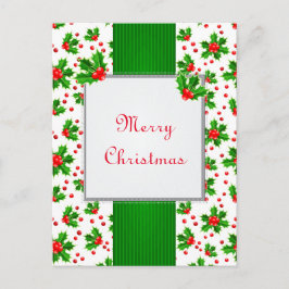 Postal Festiva Navidades Berries Postcard