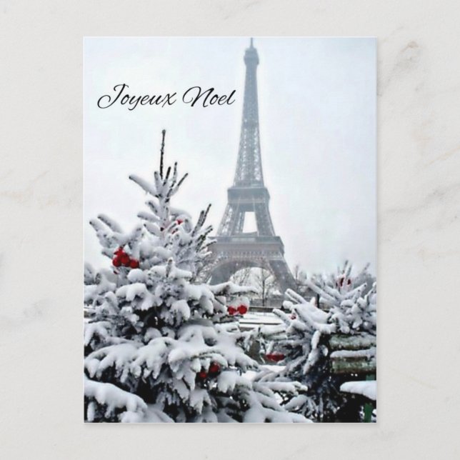 Postal Festiva Navidades blancos de Francia (Anverso)