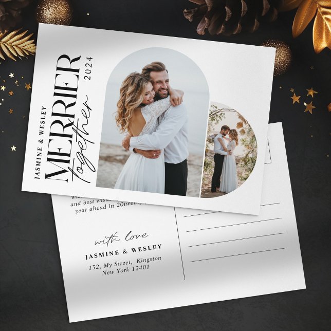 Postal Festiva Navidades Bodas minimalistas juntos (Subido por el creador)