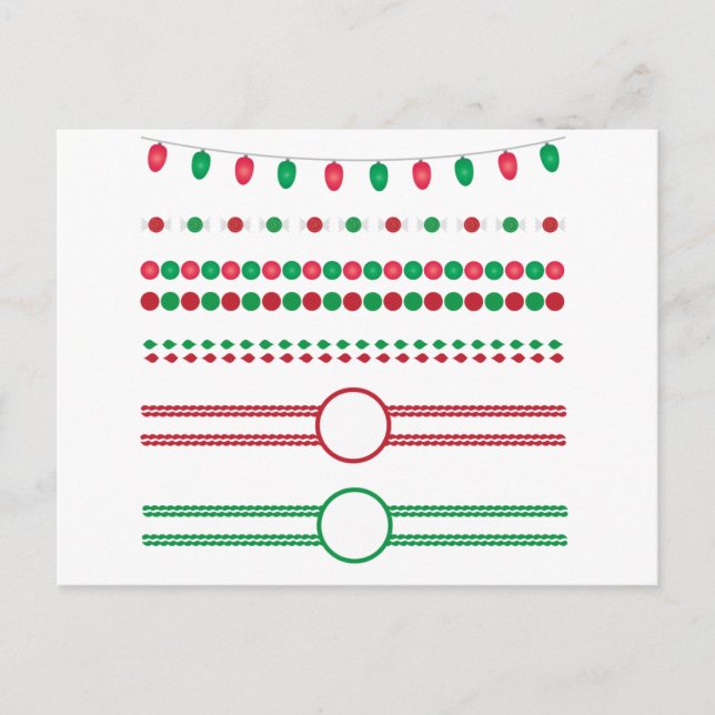 Postal Festiva navidades bordean marcos vacacionales (Anverso)