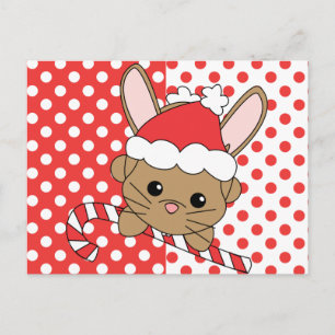 Postal Festiva Navidades Bunny
