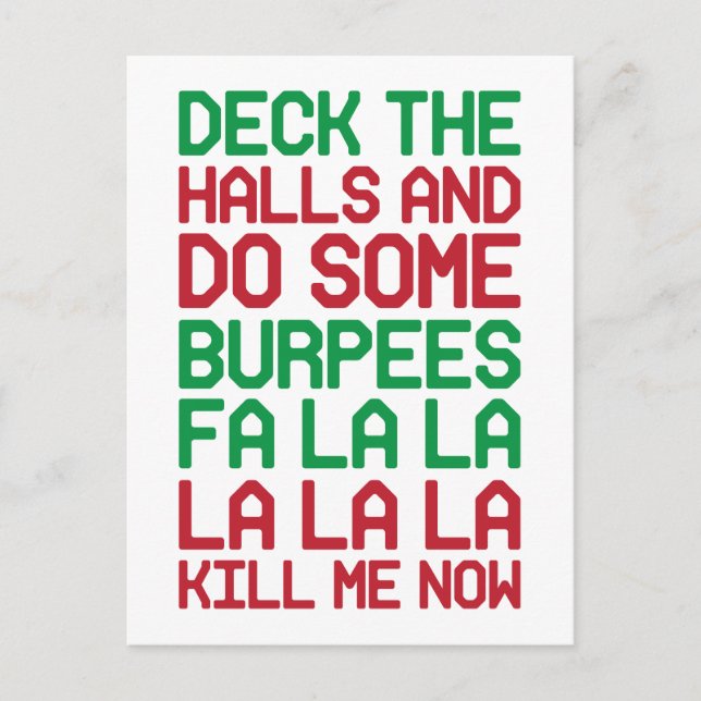 Postal Festiva Navidades Burpees (Anverso)