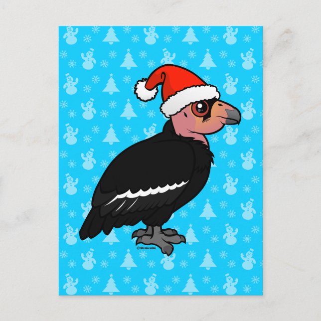 Postal Festiva Navidades California Condor (Anverso)