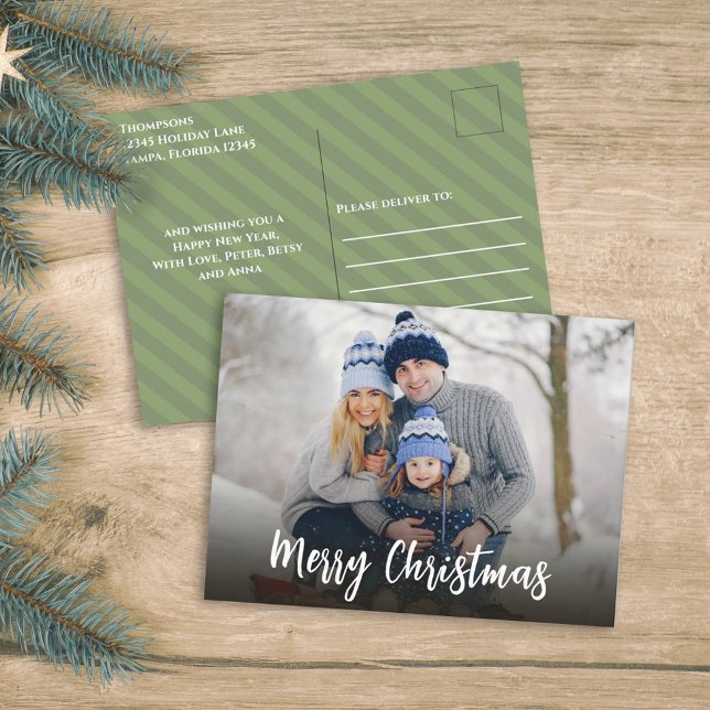 Postal Festiva Navidades caligrafía simple Minimalista 1 Foto (Subido por el creador)