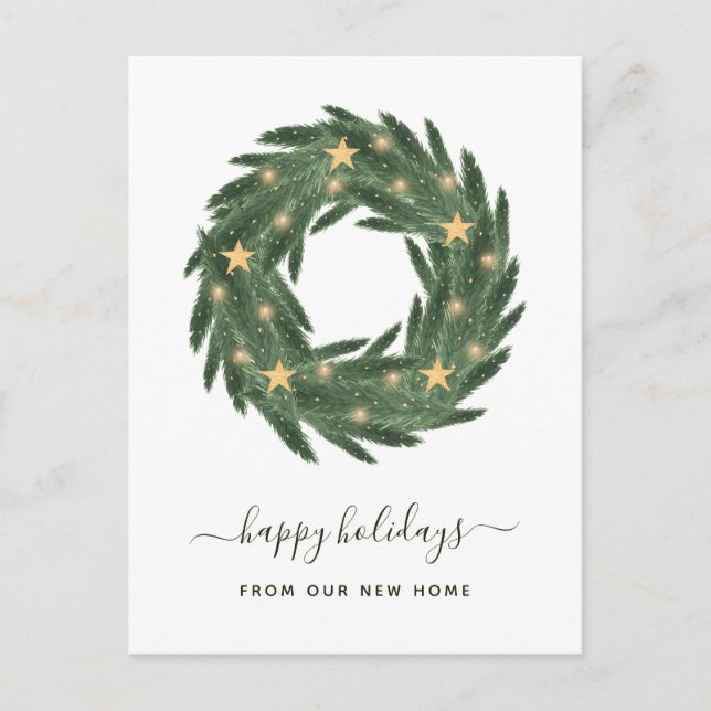 Postal Festiva Navidades cambian la corona de direcciones con est (Anverso)