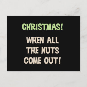 Postal Festiva Navidades camisetas y regalos de nueces