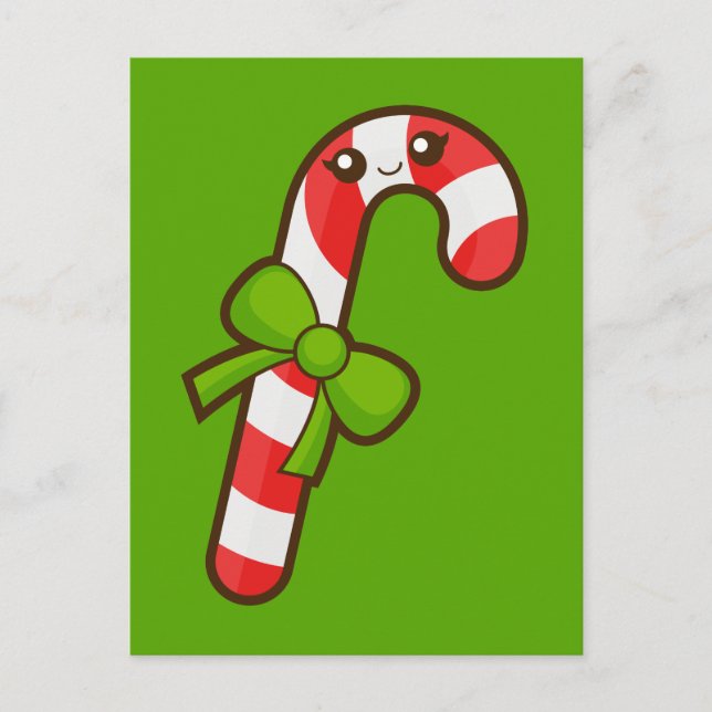 Postal Festiva Navidades Candy Cane (Anverso)